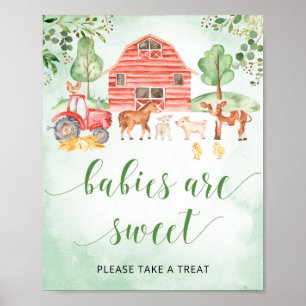 Landtiere Babys sind ein süßes Zeichen für Babydus Poster