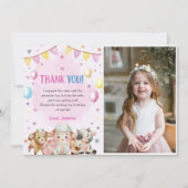 Landtiere Balloons Barnyard Danke Karte (Vorderseite)