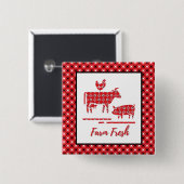 Landtiere Bandana Print Button (Vorne & Hinten)