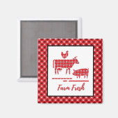 Landtiere Bandana Print Magnet (Vorderseite/Rückseite)