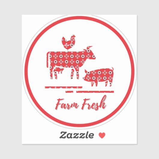 Landtiere Bandana Print Vinyl Car Decal Aufkleber (Blatt)