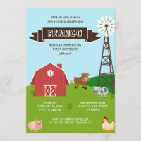 Landtiere Barnhouse Einladung zum Geburtstag