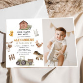 Landtiere Barnyard 3. Geburtstag Foto Einladung