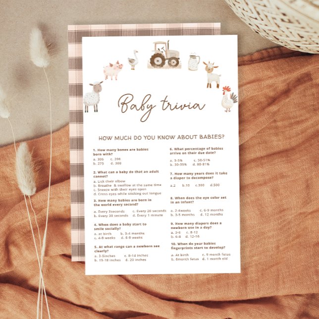 Landtiere Barnyard Baby Showtrivia Spiel (Von Creator hochgeladen)