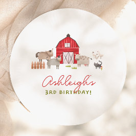 Landtiere Barnyard Bash Geburtstagspartei Pappteller