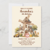 Landtiere Barnyard Bash Ranch Geburtstagsparty in Einladung (Vorderseite)