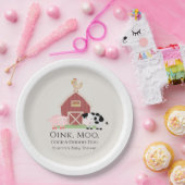 Landtiere Barnyard Beige Babydusche Pappteller (Party)