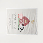 Landtiere Barnyard Beige Babydusche Willkommen Wandteppich (Vorderseite (Horizontal))