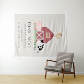 Landtiere Barnyard Beige Babydusche Willkommen Wandteppich (Beispiel (Horizontal))