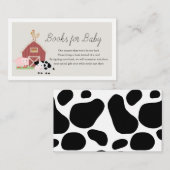 Landtiere Barnyard Beige Bücher für Babydusche Begleitkarte (Vorne/Hinten)