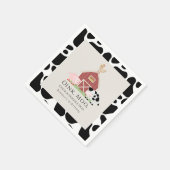 Landtiere Barnyard Beige Geburtstagspapier Napkins Serviette (Ecke)