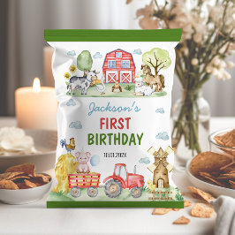 Landtiere Barnyard Birthday Chip Bag Wrapper Flyer