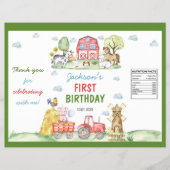 Landtiere Barnyard Birthday Chip Bag Wrapper Flyer (Vorne)