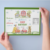 Landtiere Barnyard Birthday Chip Bag Wrapper Flyer (Hand)