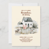 Landtiere Barnyard Birthday Einladung (Vorderseite)