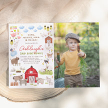 Landtiere Barnyard Birthday Party Foto