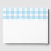 Landtiere Barnyard Blue Baby Shower Gästebuch (Rückseite)