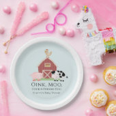 Landtiere Barnyard Boy Blue Baby Dusche Pappteller (Party)