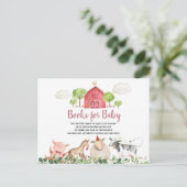 Landtiere Barnyard Bücher für Baby Postkarte (Stehend Vorderseite)