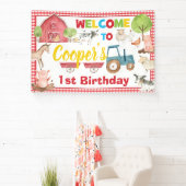 Landtiere Barnyard Geburtstag BegrüßungsHintergrun Banner (InSitu)