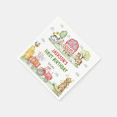 Landtiere Barnyard Geburtstagsparty Napkins Serviette (Ecke)