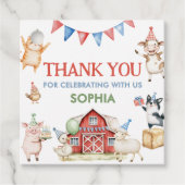 Landtiere Barnyard Geburtstagsparty Square Geschenkanhänger (Vorderseite)