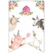 Landtiere Barnyard Girl Happy Birthday Banner (Erste Fahne)