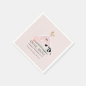 Landtiere Barnyard Girl Pink Babyduschpapier Serviette (Ecke)