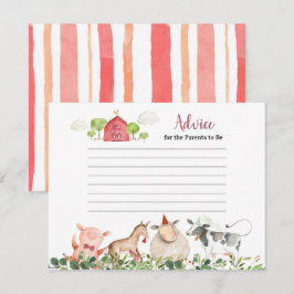 Landtiere Barnyard Grüne Beratung Begleitkarte