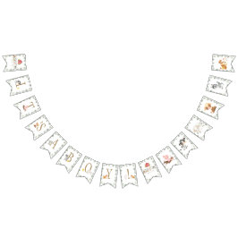 Landtiere Barnyard Grüne Es ist ein Junge  Wimpelkette