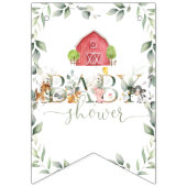 Landtiere Barnyard Grüne Es ist ein Junge  Wimpelkette (Erste Fahne)