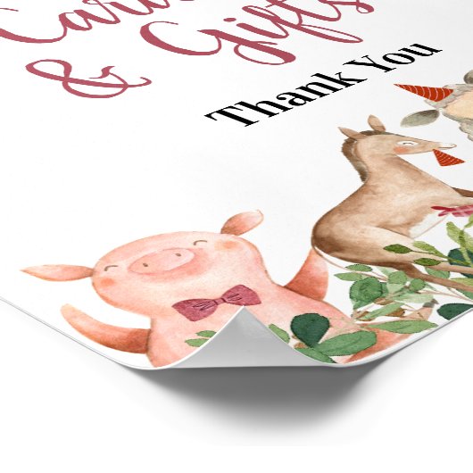 Landtiere Barnyard Karten und Geschenke Poster (Ecke)