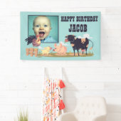 Landtiere Barnyard Kindergeburtstag Foto Banner (Insitu)
