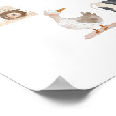 Landtiere Barnyard Neutral Baby Dusche Willkommen Poster (Ecke)