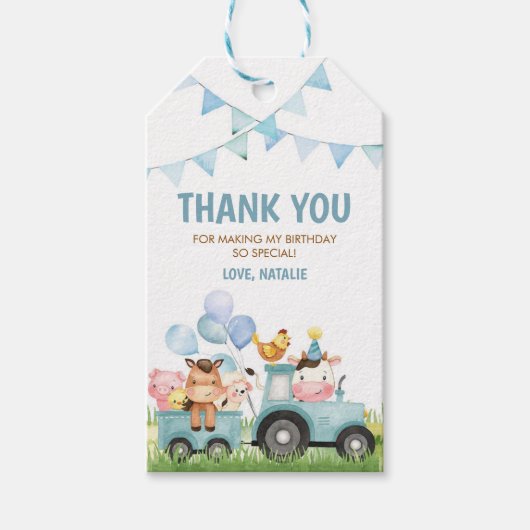 Landtiere, Barnyard, Ranch-Begleitharken Geschenkanhänger (Vorderseite)