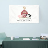 Landtiere Barnyard White Baby Dusche Willkommen Banner (Messeveranstaltung)