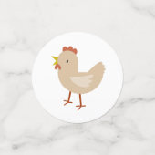 Landtiere Barnyard White Geburtstag Confetti Konfetti (Klein Vorderseite)