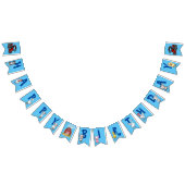 Landtiere blauer Hintergrund Geburtstag Wimpelkette (Alle)