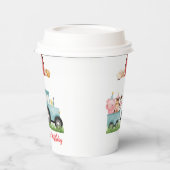 Landtiere Blue Boy Barnyard Geburtstagspartei Pappbecher (Links)