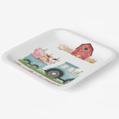 Landtiere Blue Boy Barnyard Geburtstagspartei Pappteller (Gewinkelt)