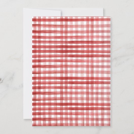 Landtiere Boy Gingham Barnyard Birthday Invitat Einladung (Rückseite)