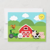 Landtiere Danke Karte (Rückseite)