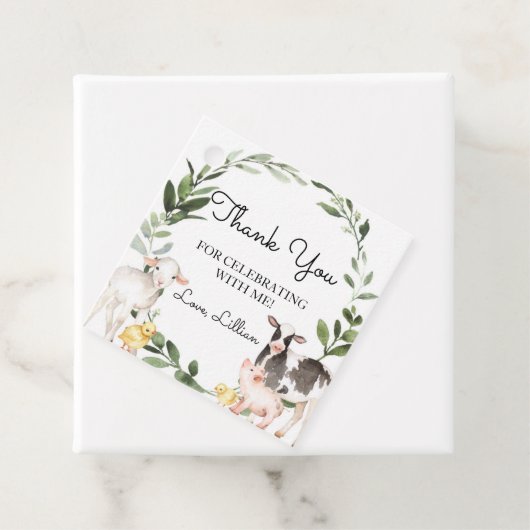 Landtiere Danke Tag Geschenkanhänger (Beispiel)