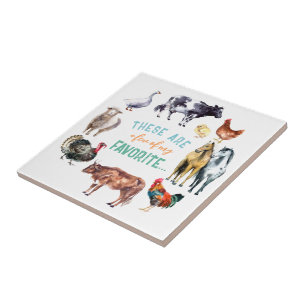 Landtiere Das sind ein paar meiner Aquarellbilder Fliese