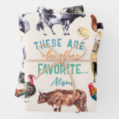 Landtiere Das sind ein paar meiner Aquarellbilder Geschenkpapier Set (Beispiel)