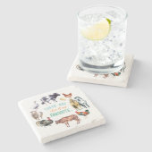 Landtiere Das sind ein paar meiner Aquarellbilder Steinuntersetzer (Seitenansicht)