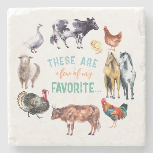 Landtiere Das sind ein paar meiner Aquarellbilder Steinuntersetzer (Vorderseite)