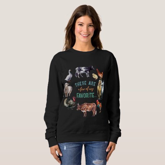 Landtiere Das sind ein paar meiner Aquarellbilder Sweatshirt (Vorne ganz)