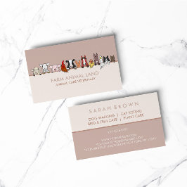 Landtiere, die nach dem benutzerdefinierten Text s Visitenkarte