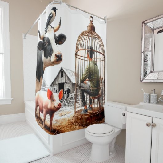 Landtiere Duschvorhang (Beispiel)